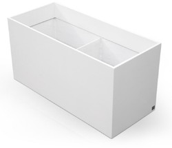 Casa Padrino pot de fleurs de luxe blanc mat 160 cm - Cache pot rectangulaire