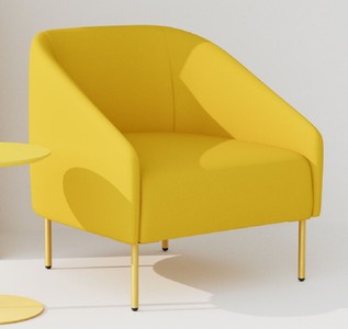 Casa Padrino luxury living room armchair yellow H. 79 cm - Hotel lobby armchair
