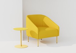 Casa Padrino fauteuil de salon de luxe jaune H. 79 cm - Fauteuil hall d'hôtel
