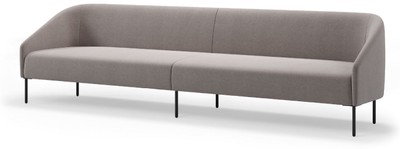 Casa Padrino Luxury Living Room & Hotel Sofa Gray / Black 300 cm - Luxury Furniture