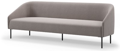 Casa Padrino Luxury Living Room & Hotel Sofa Gray / Black 230 cm - Luxury Furniture