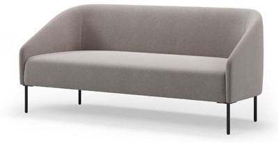 Casa Padrino Luxury Living Room & Hotel Sofa Gray / Black 180 cm - Luxury Furniture