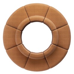 Casa Padrino canapé de luxe marron Ø 340 x H. 72 cm - Canapé rond modulable - Meubles de luxe
