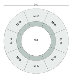 Casa Padrino canapé de luxe marron Ø 340 x H. 72 cm - Canapé rond modulable - Meubles de luxe