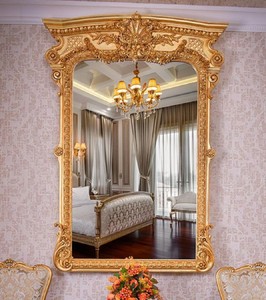 Prunkvoller Luxus Barock Spiegel Wandspiegel Gold