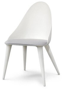 Casa Padrino silla de jardín de lujo gris / blanco mate A. 94 cm - Muebles de jardín de lujo