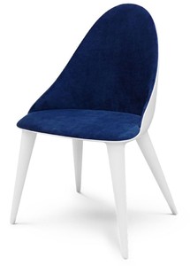Casa Padrino silla de jardín de lujo azul / blanco mate A. 94 cm - Muebles de jardín de lujo