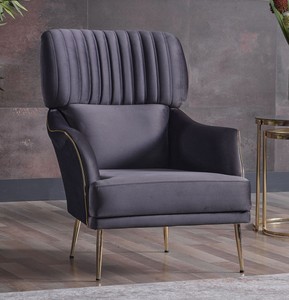 Casa Padrino luxury living room armchair purple / gold H. 99 cm - Luxury furniture