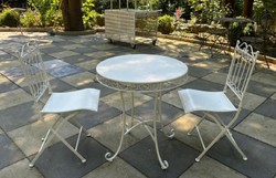 Casa Padrino Art Nouveau Metal Garden Furniture Set White - Baroque & Art Nouveau Garden Furniture