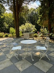 Casa Padrino Art Nouveau Metal Garden Furniture Set White - Baroque & Art Nouveau Garden Furniture