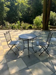 Casa Padrino Art Nouveau Metal Garden Furniture Set Black - Baroque & Art Nouveau Garden Furniture