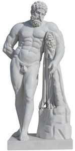 Casa Padrino escultura decorativa de mármol para jardín hombre gris A. 180 cm