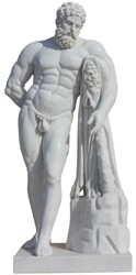 Casa Padrino escultura decorativa de mármol para jardín hombre gris A. 180 cm