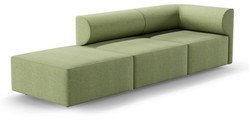 Casa Padrino Divano di Lusso Lato Destro Verde 270 cm - Divano Soggiorno Modulare - Mobili Soggiorno di Lusso