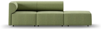 Casa Padrino Divano di Lusso Lato Sinistro Verde 270 cm - Divano Soggiorno Modulare - Mobili Soggiorno di Lusso