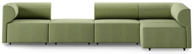 Casa Padrino Divano ad Angolo di Lusso Verde 360 x 180 cm - Divano Soggiorno Modulare - Mobili Soggiorno di Lusso