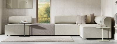 Casa Padrino Divano ad Angolo di Lusso Grigio / Grigio Scuro 360 x 180 cm - Divano Soggiorno Modulare - Mobili di Lusso