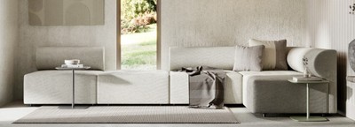 Casa Padrino Divano ad Angolo di Lusso Grigio 360 x 180 cm - Divano Soggiorno Modulare - Mobili di Lusso