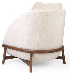 Casa Padrino poltrona di lusso crema / marrone A. 81 cm - Mobile da soggiorno