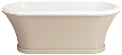 Casa Padrino baignoire Art Nouveau beige / blanc 170 cm - Baignoire autoportante style rétro