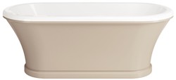Freistehende Jugendstil Retro Stil Badewanne Beige Weiß