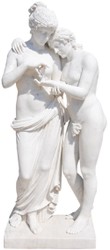 Casa Padrino escultura decorativa de mármol para jardín amantes blanco A. 180 cm