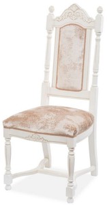 Prunkvoller Luxus Barock Esszimmer Stuhl Braun Weiß