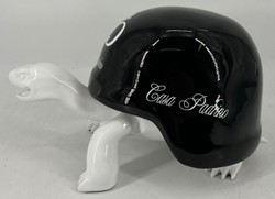 Casa Padrino Luxus Deko Figur Skulptur Schildkröte Weiß Schwarz
