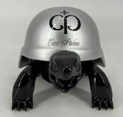 Casa Padrino Luxus Deko Figur Skulptur Schildkröte Schwarz Silber