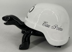 Casa Padrino Luxus Deko Figur Skulptur Schildkröte Schwarz Weiß