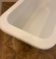 Casa Padrino bañera Art Nouveau blanco / blanco 170 cm - Bañera independiente de estilo retro