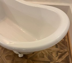Casa Padrino bañera Art Nouveau blanco / blanco 170 cm - Bañera independiente de estilo retro