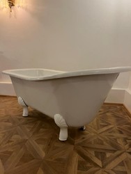 Casa Padrino bañera Art Nouveau blanco / blanco 170 cm - Bañera independiente de estilo retro
