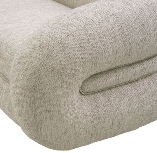 Casa Padrino Luxus Sofa Hellgrau / Messing 230 cm - Luxus Wohnzimmer & Hotel Möbel