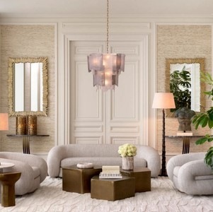 Casa Padrino Luxus Sofa Hellgrau / Messing 230 cm - Luxus Wohnzimmer & Hotel Möbel