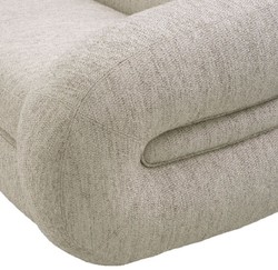 Casa Padrino canapé de luxe gris clair / laiton 230 cm - Meubles de salon & hôtel de luxe