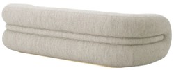 Casa Padrino canapé de luxe gris clair / laiton 230 cm - Meubles de salon & hôtel de luxe