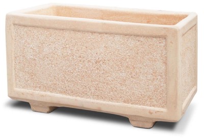 Casa Padrino vaso da fiori in cemento rosa 102 x 42 x A. 44 cm - Vaso per piante rettangolare in cemento