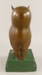 Casa Padrino figura decorativa de bronce búho sobre libros A. 22 cm - Escultura decorativa de escritorio