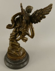 Casa Padrino Art Nouveau Bronze Decorative Figure Armor & Psyche Bronze / Black H. 31 cm