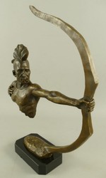 Casa Padrino scultura decorativa in bronzo di lusso indiano con arco bronzo / nero A. 42 cm