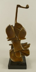 Casa Padrino escultura decorativa de bronce violín bronce / negro A. 41 cm - Decoración de escritorio abstracta