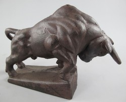 Casa Padrino figurine décorative en métal taureau marron 27 cm - Figurine de décoration de bureau