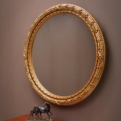Casa Padrino specchio barocco di lusso oro Ø 108 cm - Specchio da parete rotondo in stile barocco - Fatto in Italia