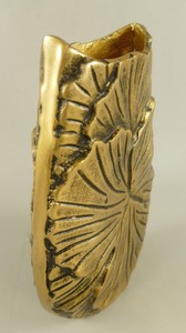 Casa Padrino Deko Vase Bronze H. 27 cm - Aluminium Blumenvase - Deko Accessoires