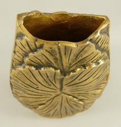 Casa Padrino decorative vase bronze H. 27 cm - Aluminum flower vase - Decorative accessories