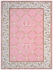 Harald Glööckler Luxus Teppich Pompöös by Casa Padrino Rosa Weiß Braun