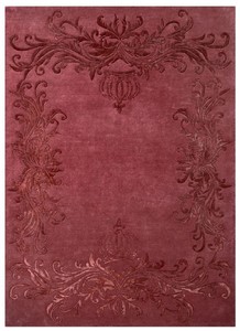 Rechteckiger Harald Glööckler Luxus Teppich Pompöös by Casa Padrino Bordeauxrot