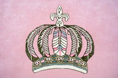 Pompöös by Casa Padrino Luxus Barock Teppich Krone von Harald Glööckler Rosa 200 x 300 cm