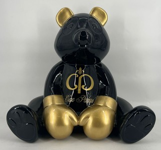Casa Padrino Luxus Deko Figur Skulptur Boxer Teddybär Schwarz Gold